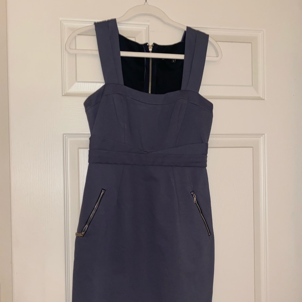 CYNTHIA STEFFE GRAY DRESS WITH POCKETS SIZE 4